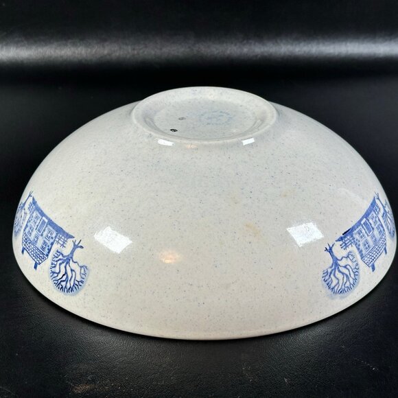 Metlox Large Salad Bowl Provincial Blue Homestead Poppytrail Vernon 1950-1982 - Picture 3 of 4